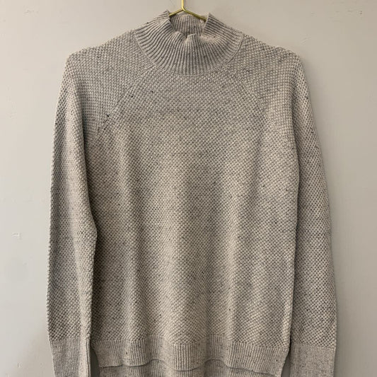 Artisan NY Grey Knit Mock Neck Sweater Small