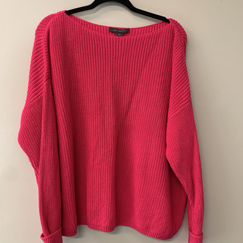 French Connection Hot Pink Knit Sweater Small