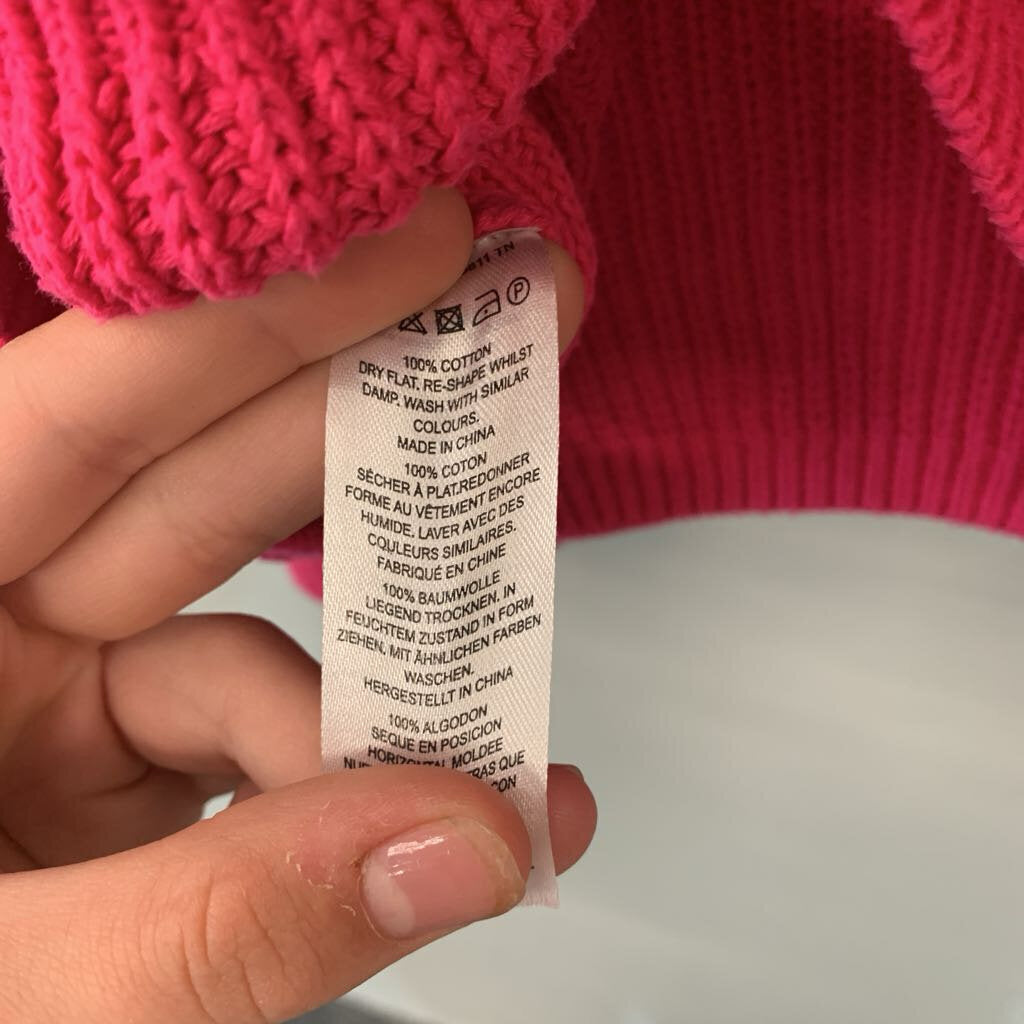 French Connection Hot Pink Knit Sweater Small