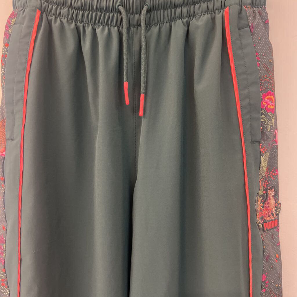 Liberty Puma Green Pants With Print Side Stripe Small