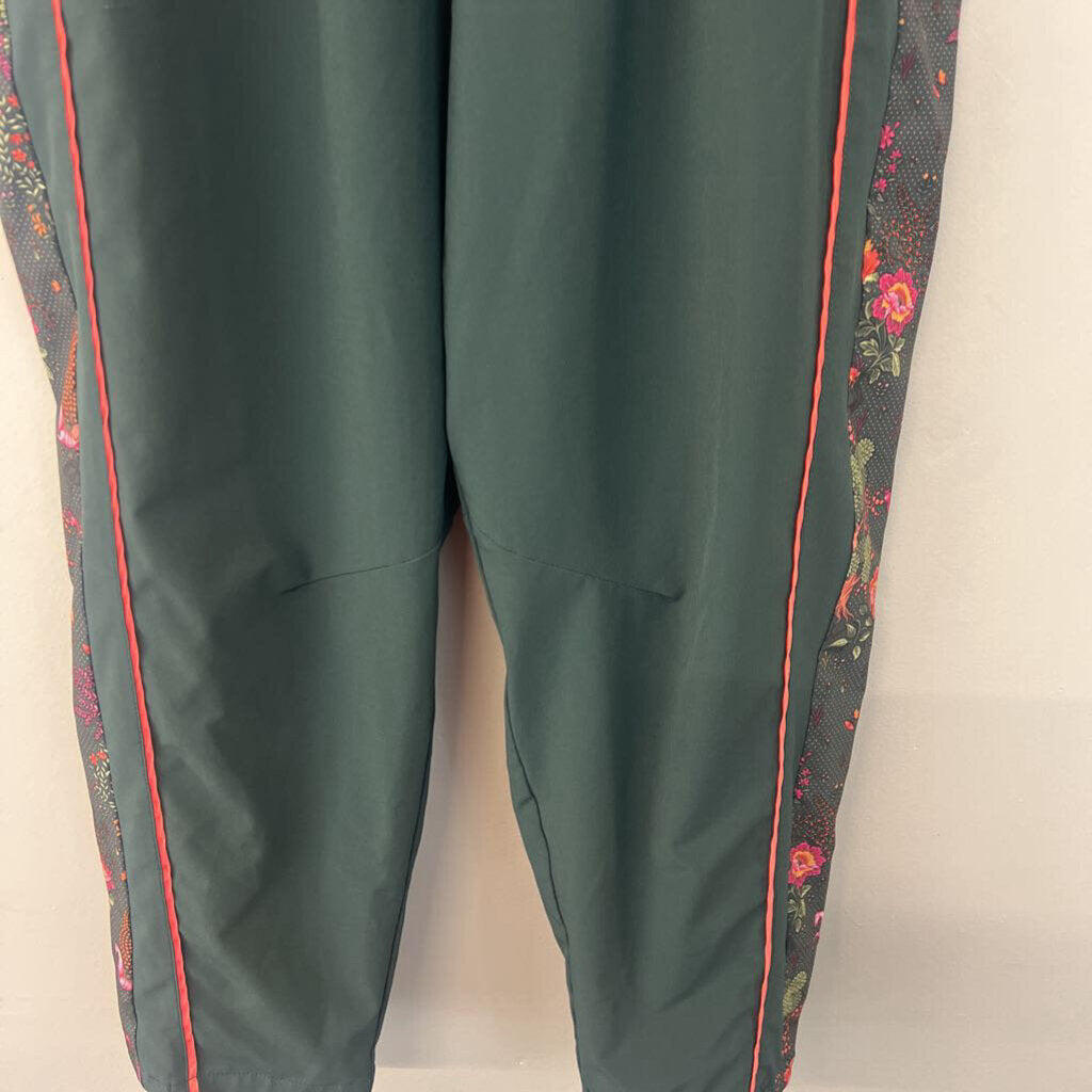 Liberty Puma Green Pants With Print Side Stripe Small