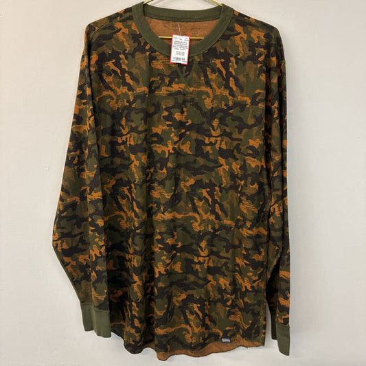 No Brand Camouflage Long Sleeve Thermal Tee Large