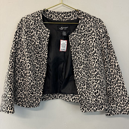 Sharagano Cheetah Print Open Front Blazer Large