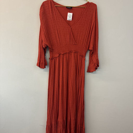 Mittoshop Textured Flutter Sleeve Maxi Dress Medium