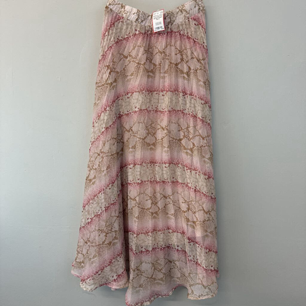 In Loom Snake Print Midi Skirt Medium