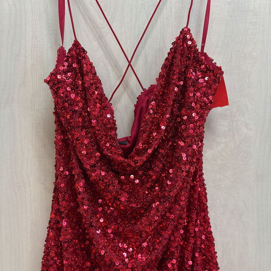 Red Sequin Short Dress