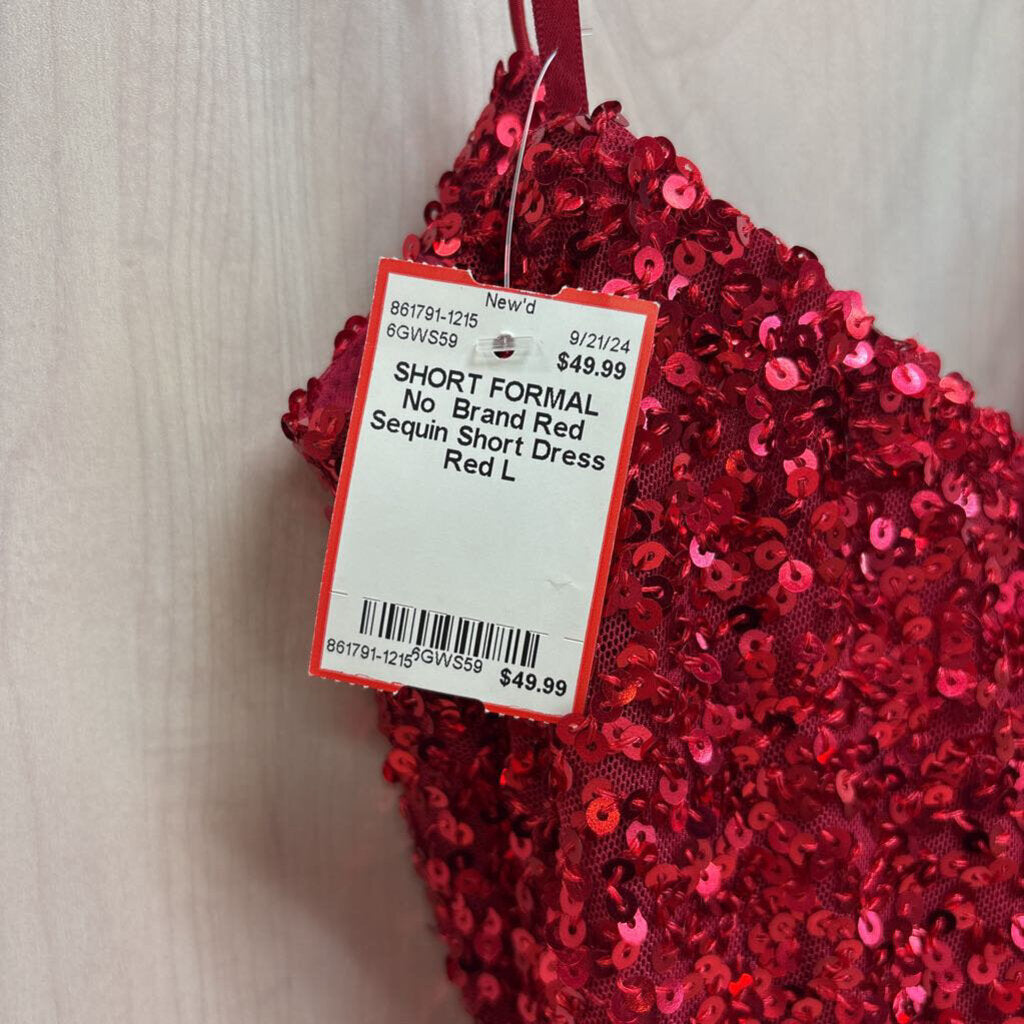 Red Sequin Short Dress