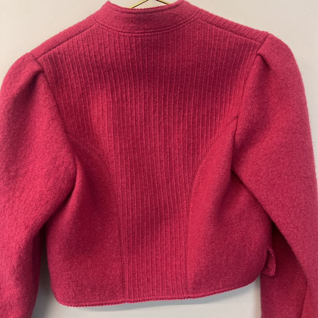 Vintage Lands End 80s Wool Cropped Sweater Jacket