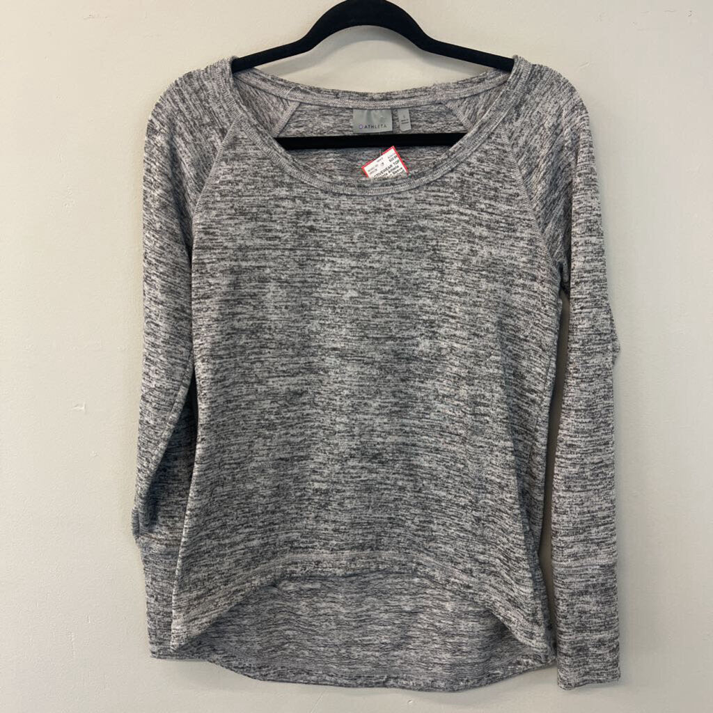 Athleta Grey Long Sleeve Athletic Top Small