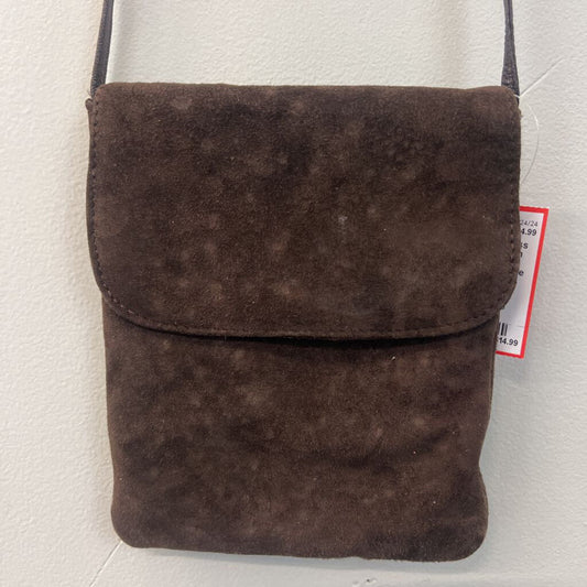 Express Brown Suede Small Crossbody Purse