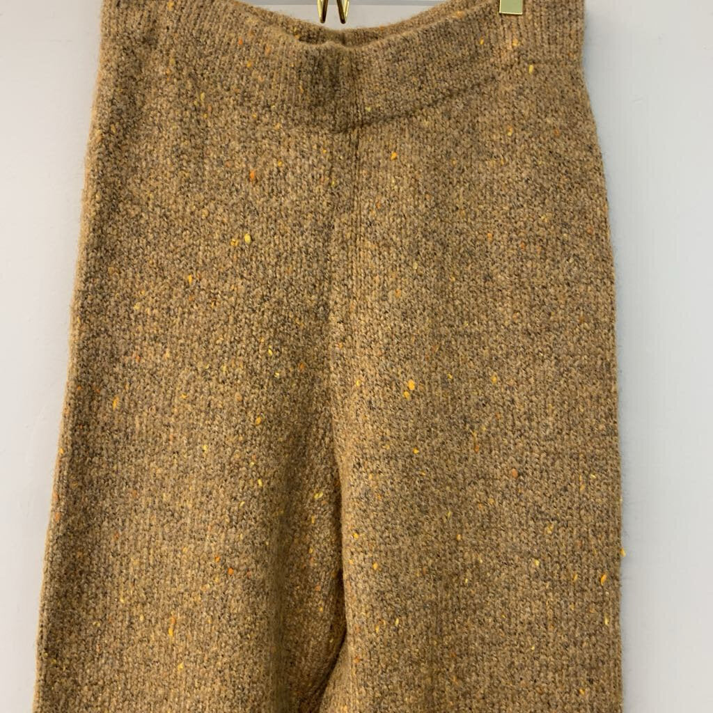 Zara Brown Knit Sweater Pants Medium