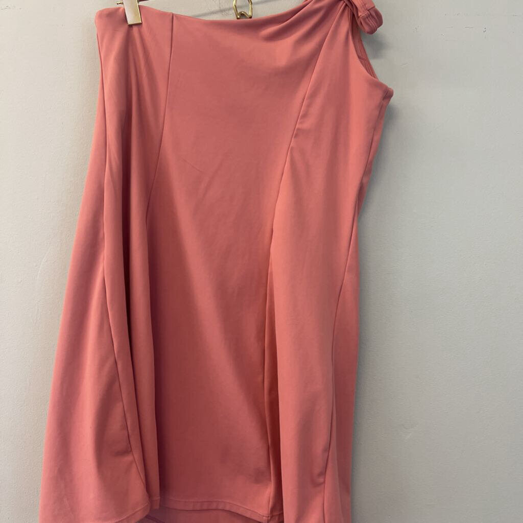 Pink One Shoulder Athletic Dress Medium