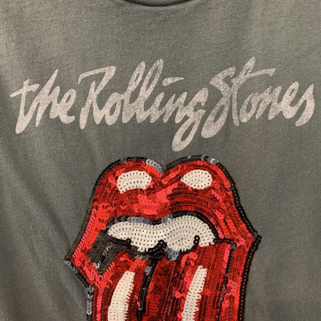 Lucky Brand Sequin Rolling Stones Graphic Tee Medium