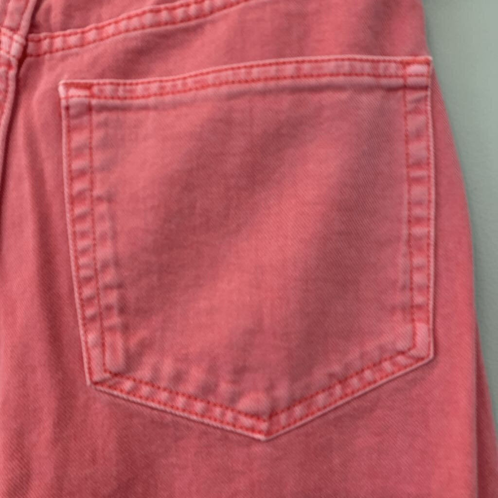 Gap Pink Denim High Rise Wide Leg Jeans 27