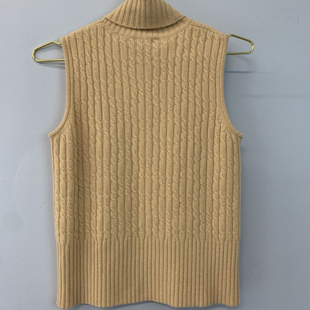 White + Warren Cable Knit Sweater Vest Small