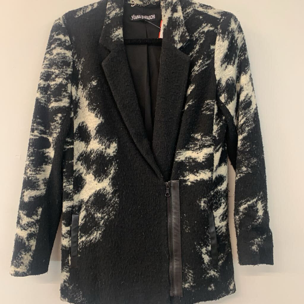 Yoana Baraschi Printed Asymmetrical Jacket Small