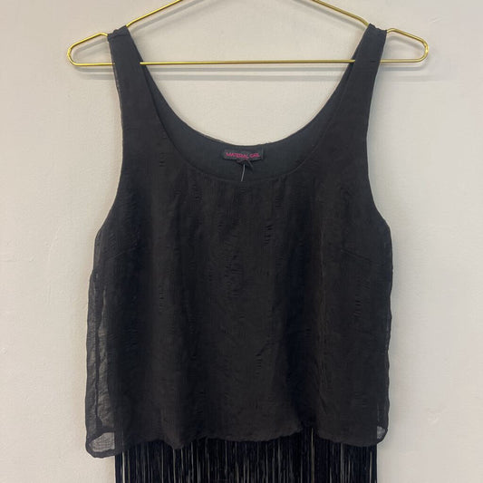 Material Girl Fringe Hem Tank Top Medium