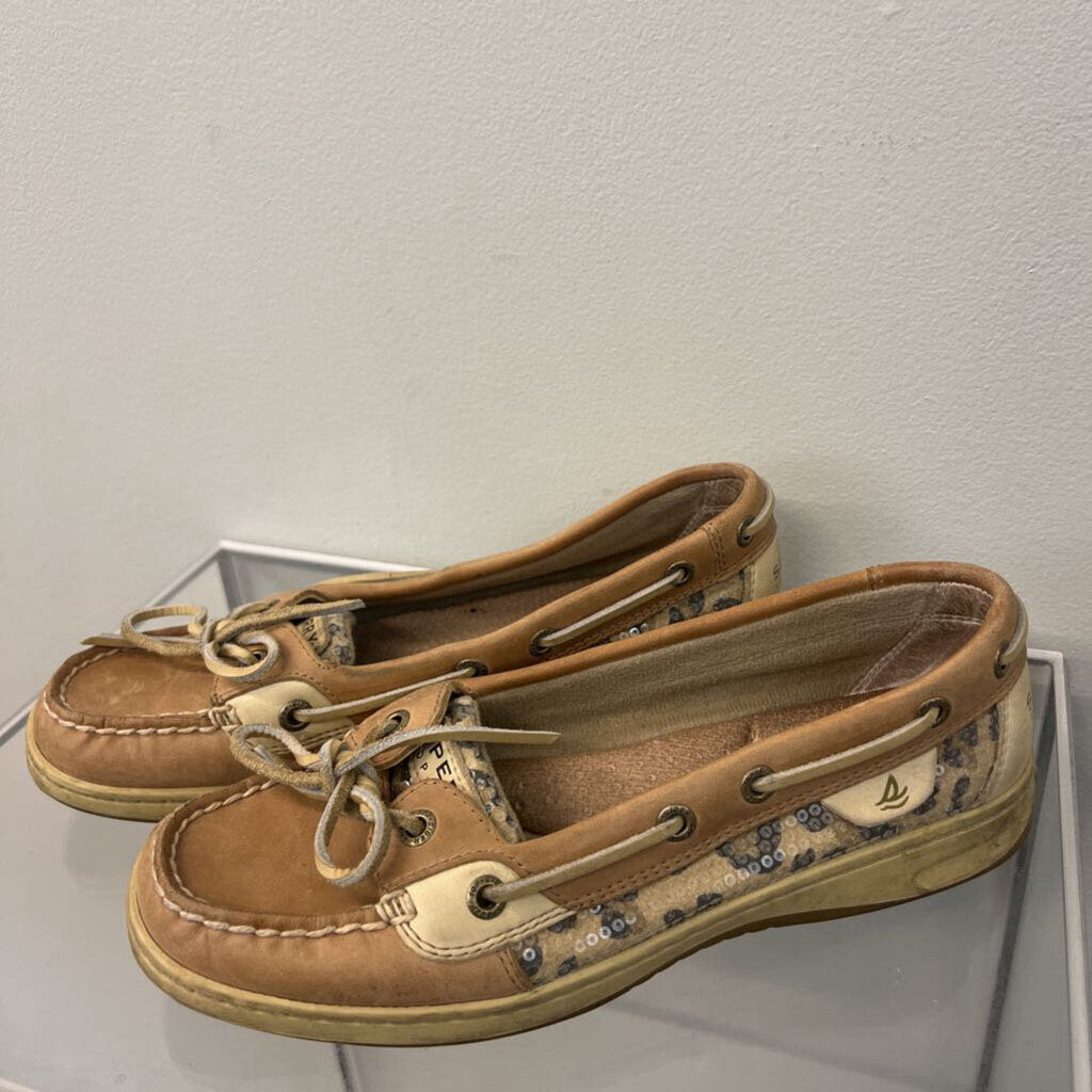 Sperry Top Sider Angelfish Leopard Shoes 7.0