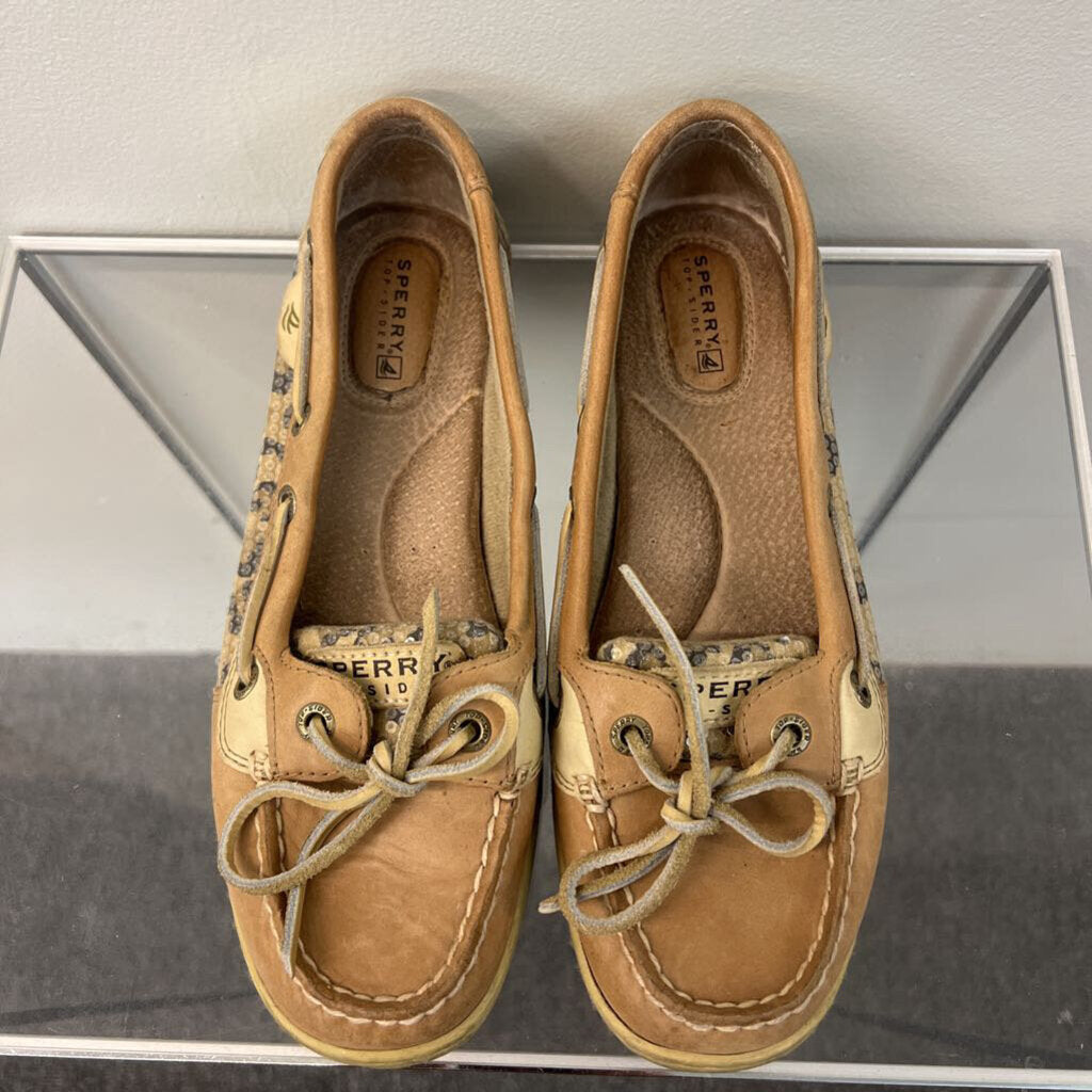 Sperry Top Sider Angelfish Leopard Shoes 7.0