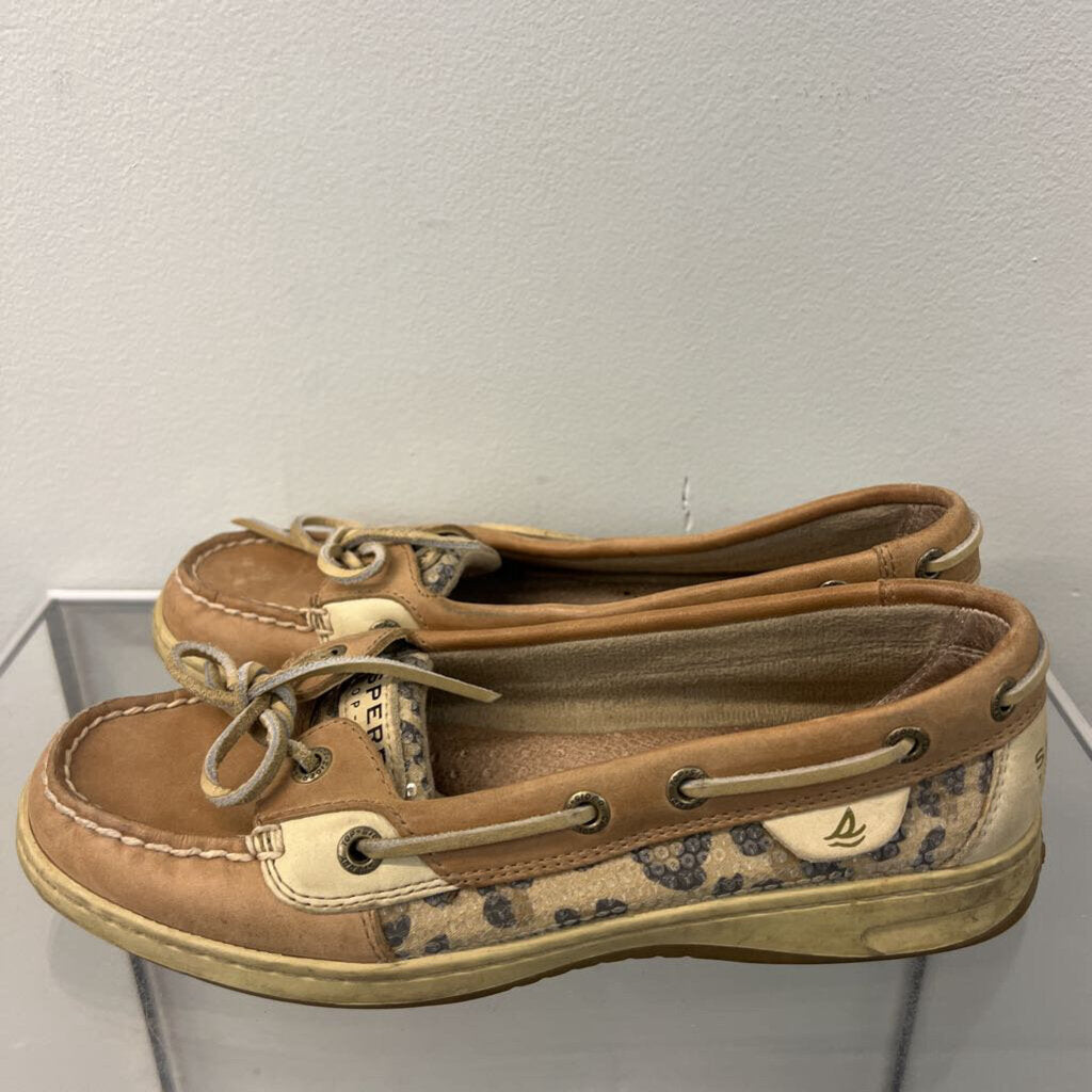 Sperry Top Sider Angelfish Leopard Shoes 7.0