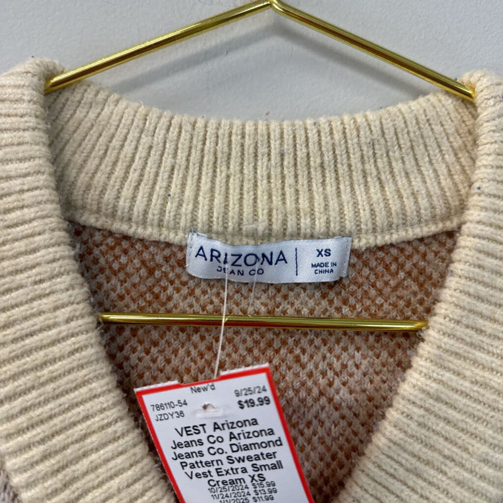 Arizona Jeans Co. Diamond Pattern Sweater Vest Extra Small