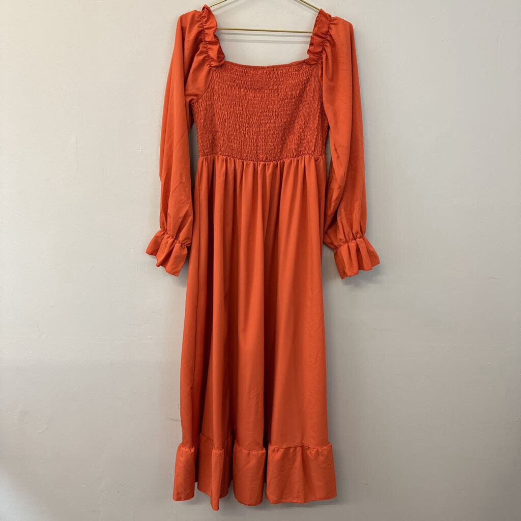 Smocked Long Sleeve Maxi Dress Extra Large