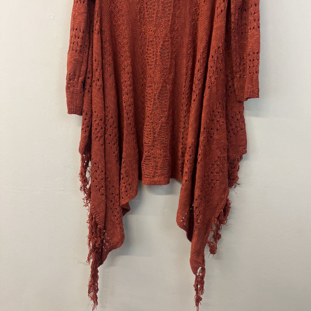 Love Open Weave Fringe Cardigan Medium