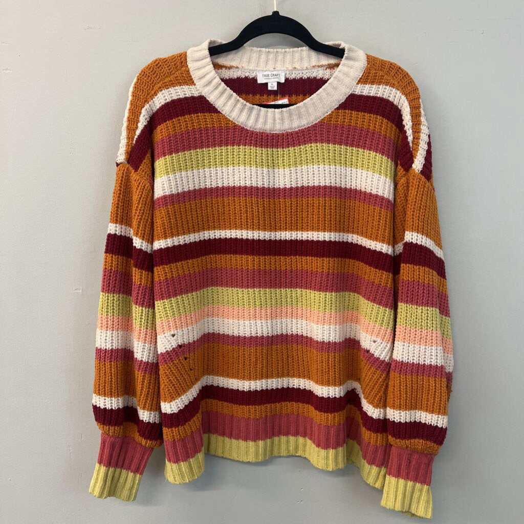 True Craft Horizontal Striped Sweater Extra Large