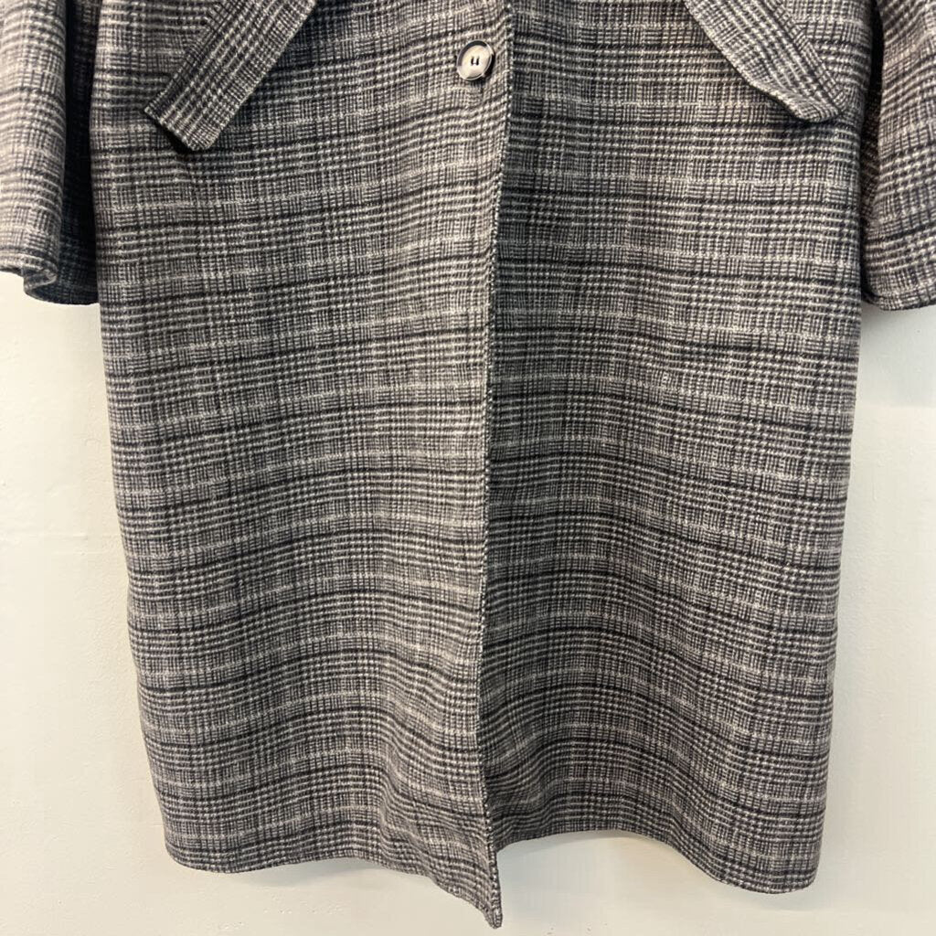 Divided Long Plaid Coat Large