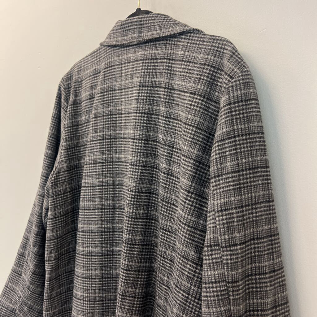 Divided Long Plaid Coat Large