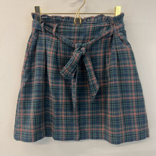 American Eagle Tie Waist Plaid Mini Skirt Small