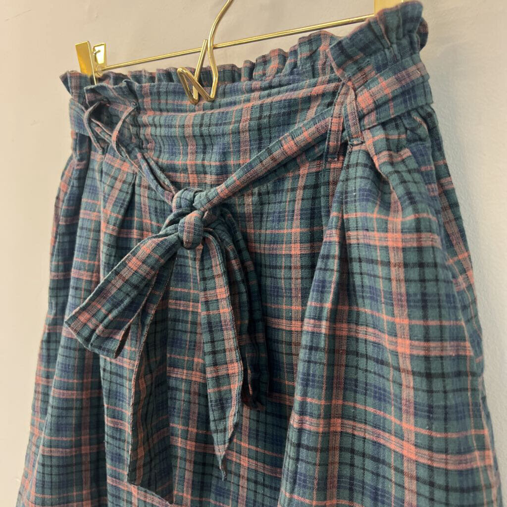 American Eagle Tie Waist Plaid Mini Skirt Small