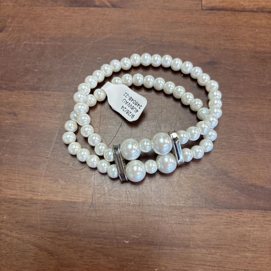 Double Strand Pearl Stretch Bracelet