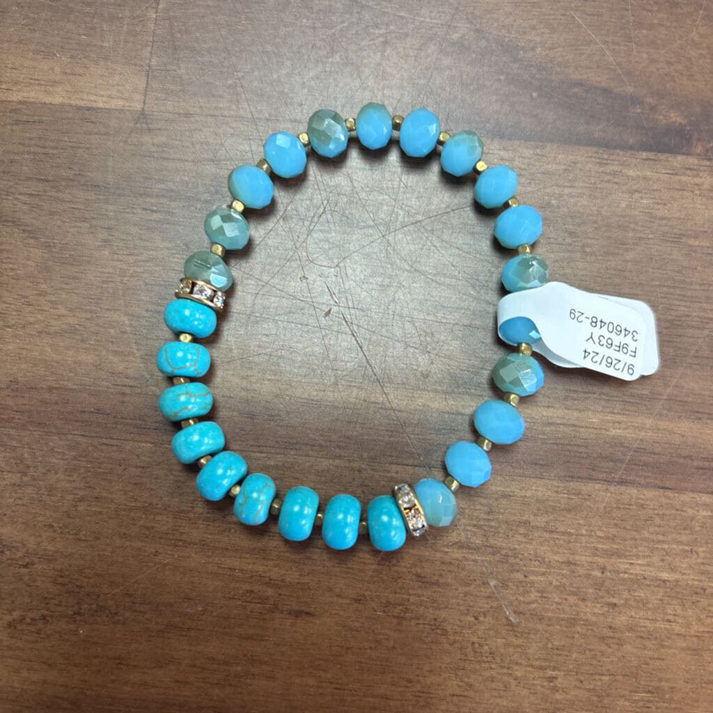 Turquoise Beaded Stretch Bracelet