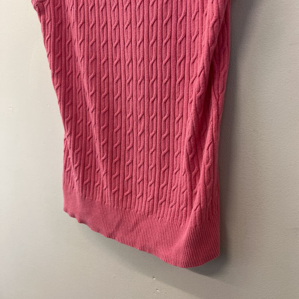 Talbots Pink Cable Knit Tank Small