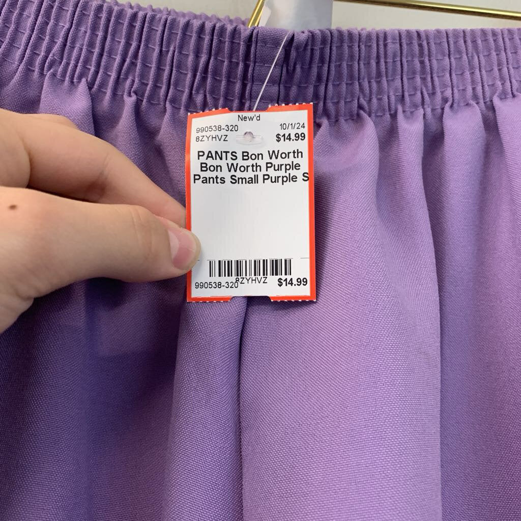 Bon Worth Purple Pants Small