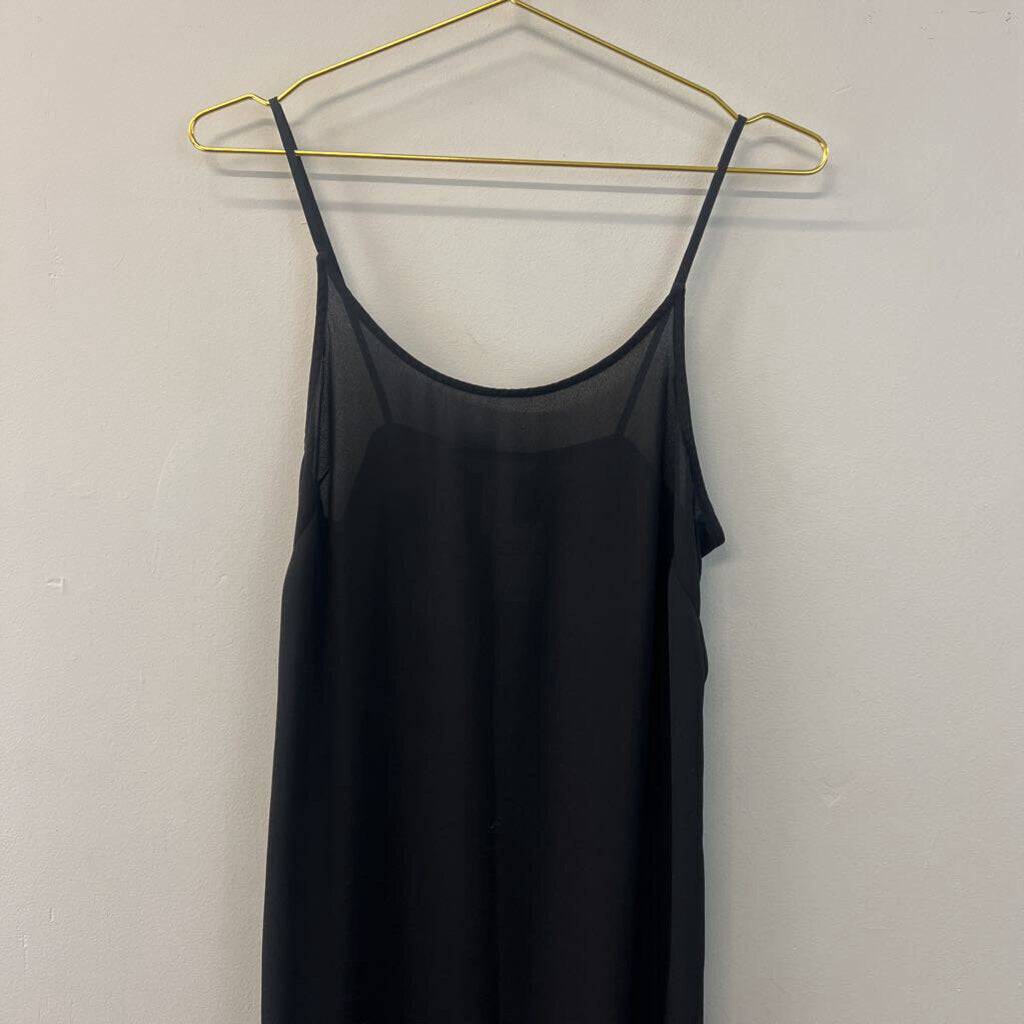 H&M Black Midi Slip Dress 6