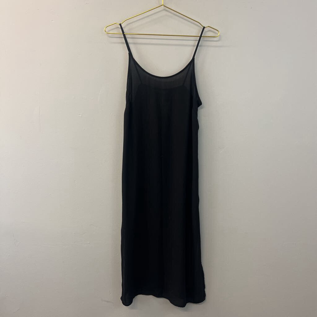 H&M Black Midi Slip Dress 6