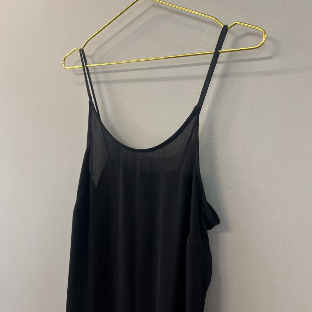 H&M Black Midi Slip Dress 6