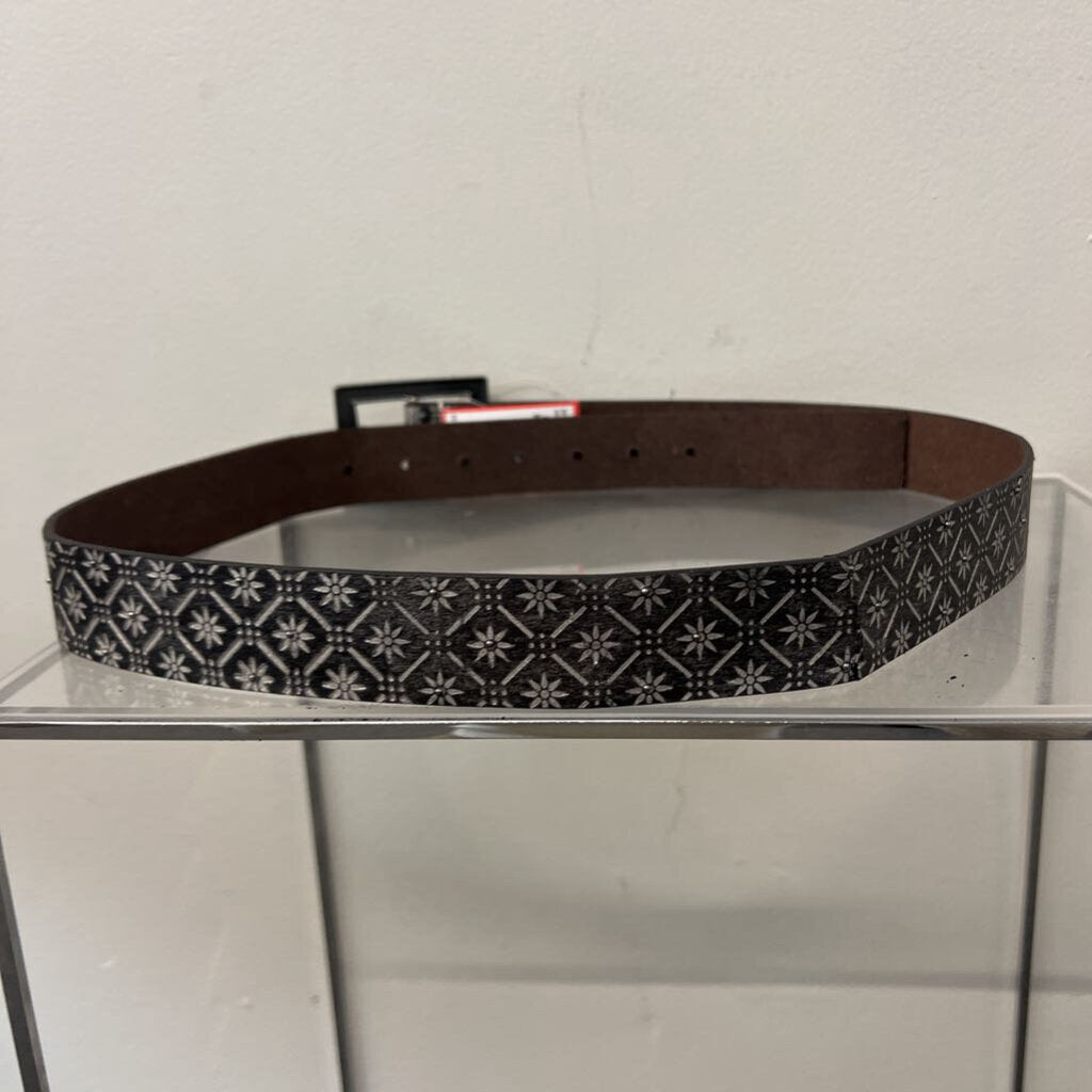 Black/ Silver Print Belt Extra Large