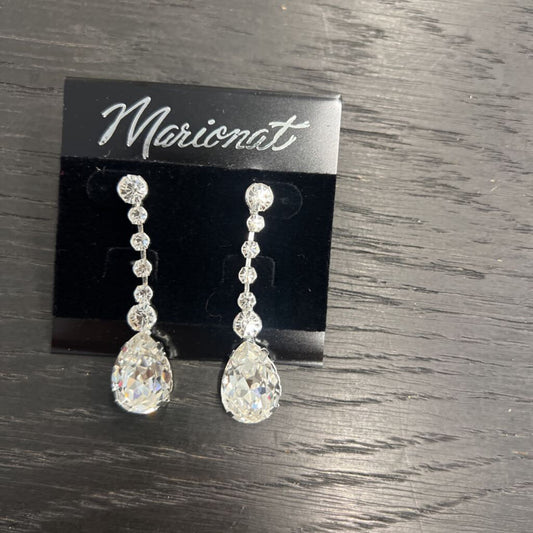 Marionat Rhinestone Pear Shaped Earrings