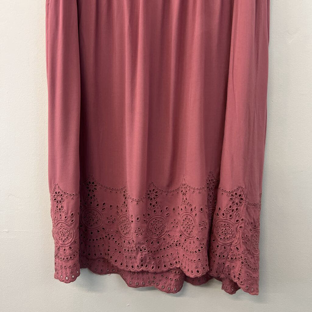 Knox Rose Mauve Embroidered Detail Dress Medium