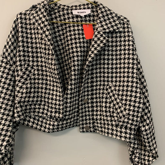 BB Dakota Black/ White Gingham Tweed Jacket Small