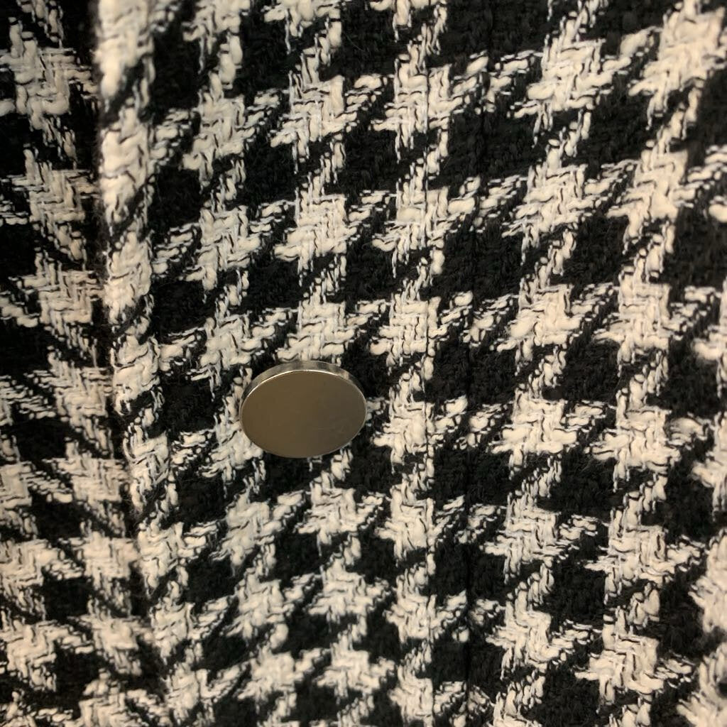 BB Dakota Black/ White Gingham Tweed Jacket Small