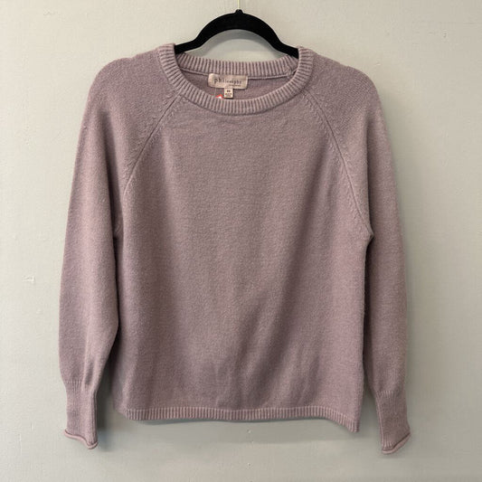 Philosophy Crewneck Rolled Sleeve Sweater Extra Small