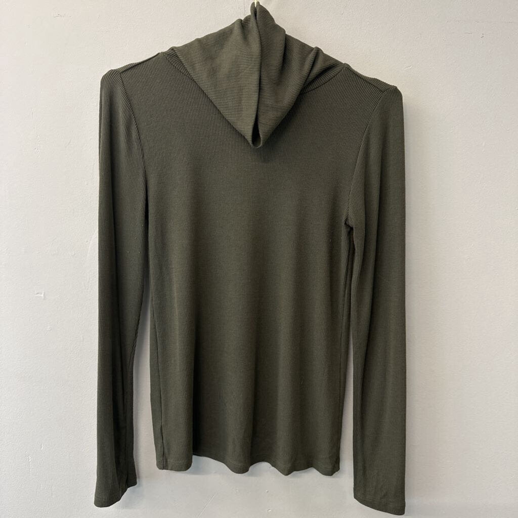 Loft Ribbed Turtleneck Shirt Extra Small