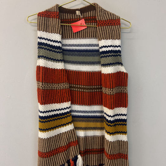 Vintage Sears Striped Blanket Vest Medium