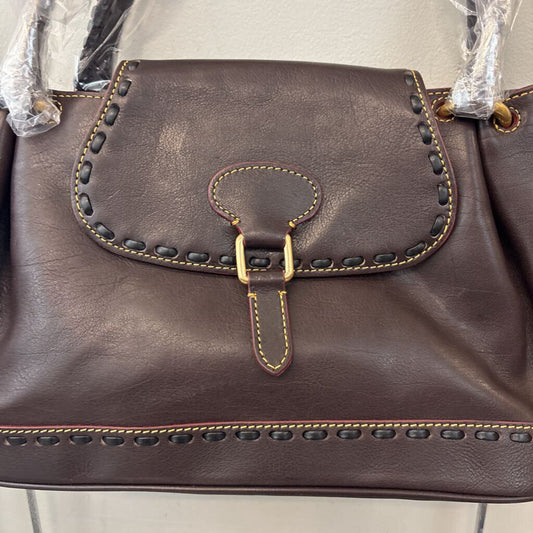 Dooney and Bourke Brown Florentine Flap Satchel NWT