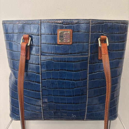 Dooney and Bourke Large Blue Crocodile Tote