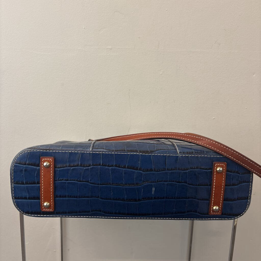 Dooney and Bourke Large Blue Crocodile Tote